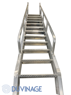 Ships Ladder in Aluminum, Designed and Fabricated by Duvinage