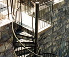 World-class Stair: Stone on Steel, Exterior, Residence