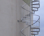World-class Stair: Aluminum Treads and Balusters, Exterior, Industrial