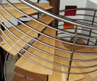 World-class Stair: Oak and Stainless Steel, Interior, Residence