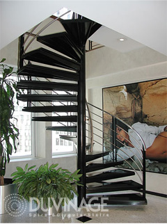 spiral stair with granite