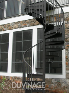 Aluminum Spiral Stair by Duvinage